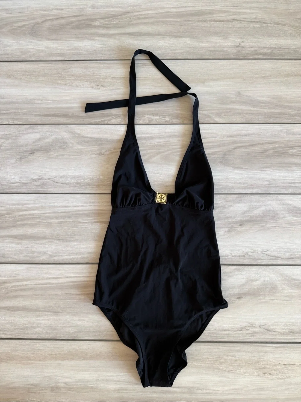 Tory Burch Logo One Piece Black Small NWT